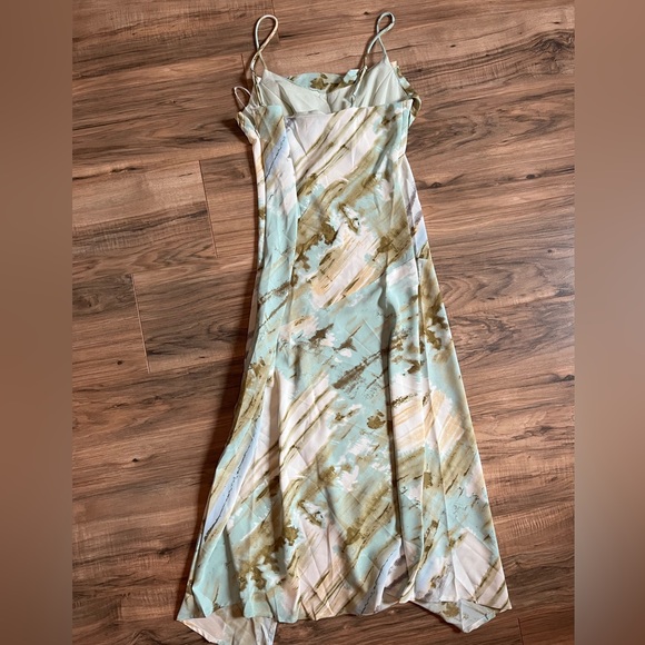 Mint Green Tie Dye Midi Dress - Picture 4 of 6